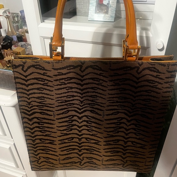 Fendi Handbags - Fendi Animal Print Tote.